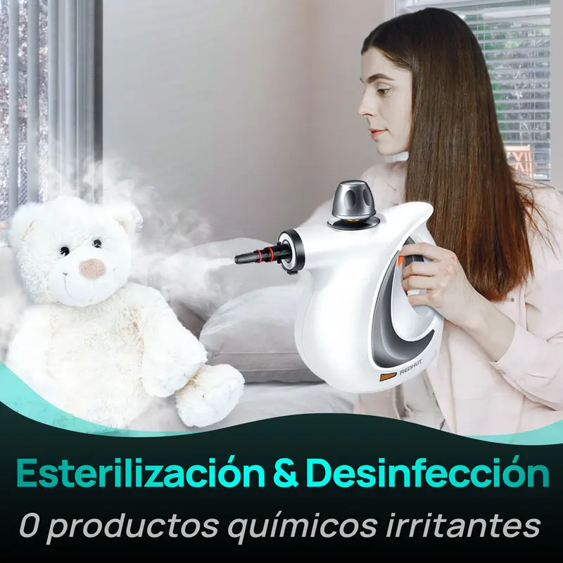 REDHUT Limpiador a Vapor Portátil con 12 Accesorios, Alta Presión y Ecológico, Limpieza Profunda y Desodorizante para el Hogar, Cocina y Baño - Foto 3