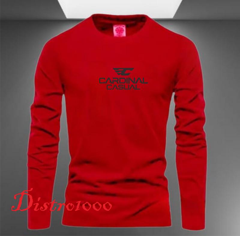 PROMO COD ( BAHAN TEBAL )  Kaos Distro 100% COTTON Kaos pria I Wanita Lengan Panjang[C4RD1N4L C4SU4L]  prin BLAK  Premium 5
