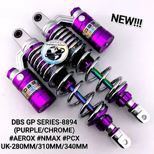 Shock DBS GP Series-8894 Nmax Old/Pcx 150/Aerox 155/Nmax New/2020 - Tabung Isi Oli Gas Nitrogen - Full Black/As Gold - Motor