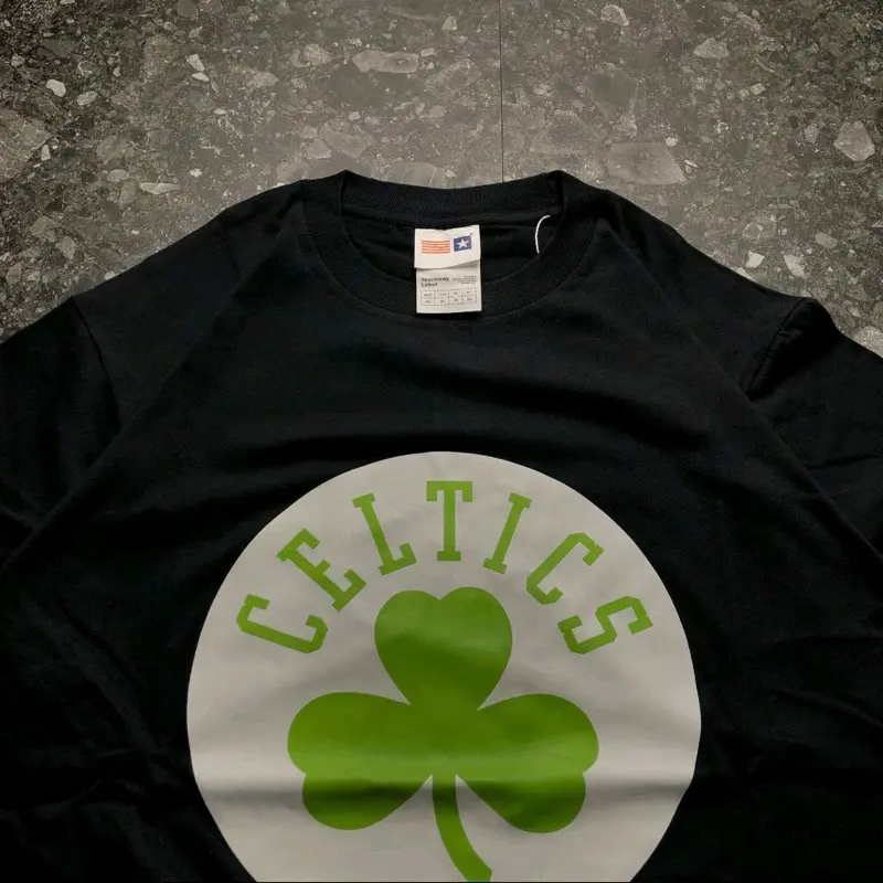 Kaos T-Shirt Celtics Treefoil Hitam Distro Dewasa Pria - Polos, Baju, Oblong, Combed, Surfing, Katun 1