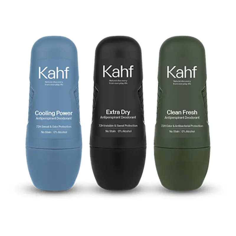 [Triple Pack] KAHF Antiperspirant Deodorant Roll On 45ml x 3 Pcs - Deodoran Pria Anti Bau Badan - UrbanGlow 5