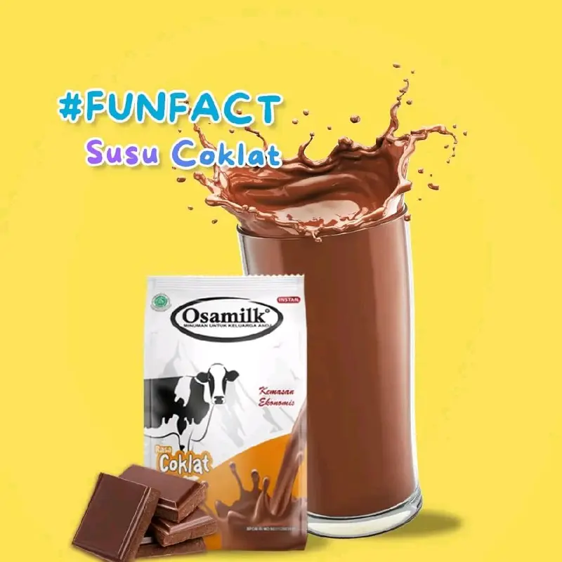 Susu sapi Bubuk Osamilk 500gr varian rasa coklat Suplemen penambah nafsu makan BPOM 0