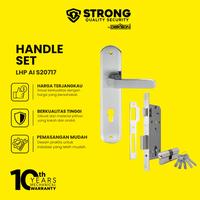 Gambar STRONG Handle Set Kunci Pintu Rumah Besar Lengkap Aluminium LHP AI S20717 SN CP 40x85 dari Strong Hardware Shop Kota Administrasi Jakarta Barat 1 Tokopedia