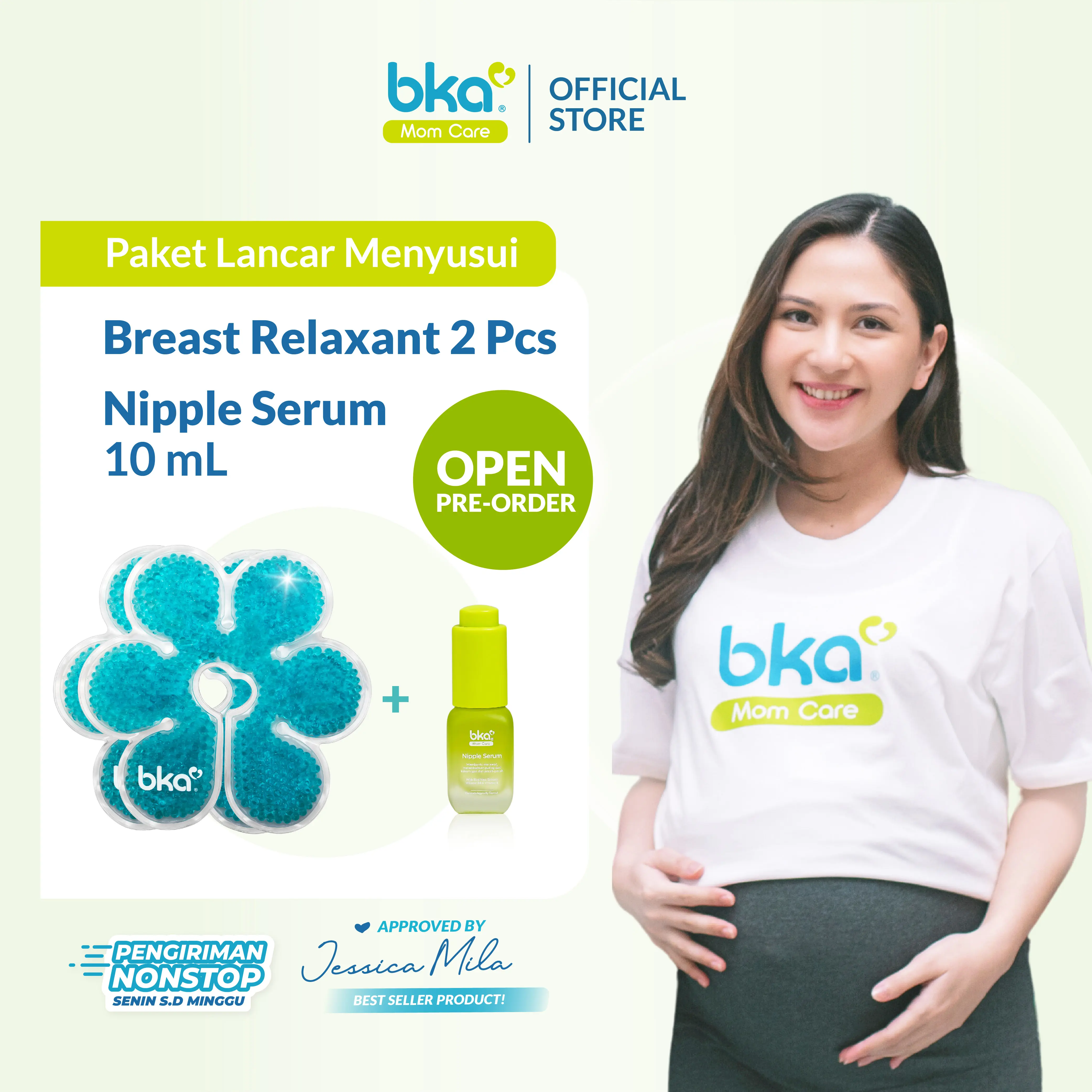 BREAST RELAXANT ISI 2 PCS & NIPPLE SERUM BKA ISI 10ML - MEMBANTU MEREDAKAN PUTlNG LECET DAN MEMBANTU MELANCARKAN ASI