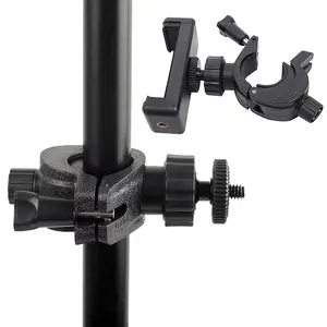Universal Penjepit Plus Mount Holder Crab Clamp Bisa di Atur 360 Derajat Buat di Tripod Monopod / Penjepit + Holder HP UC 204