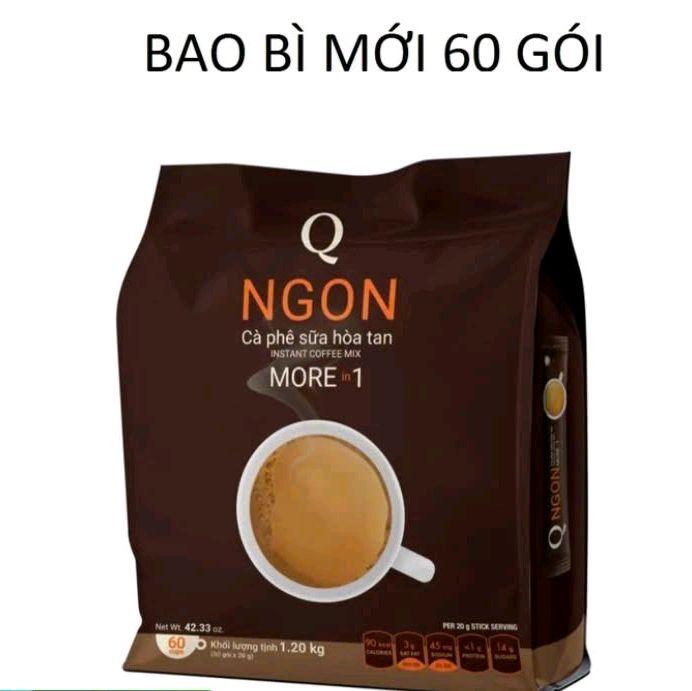[CHÍNH HÃNG] cà phê sữa 3in 1 Ngon đen trần quang 60 ống x 20g thơm ngon chính hãng cafe coffee