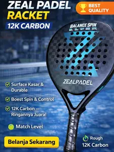 Raket Padel Zeal Balance Spin 12K Carbon