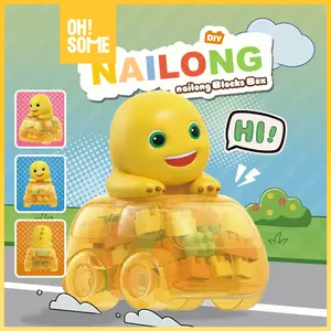 OHSOME - Mr. Man Nailong Building Blocks Car 50pcs / Block Mainan Balok Susun DIY Nailong Mobil 50 pcs / Blok Susun 50 pcs Nailong Mobil Bahan ABS Kuat Tahan Lama