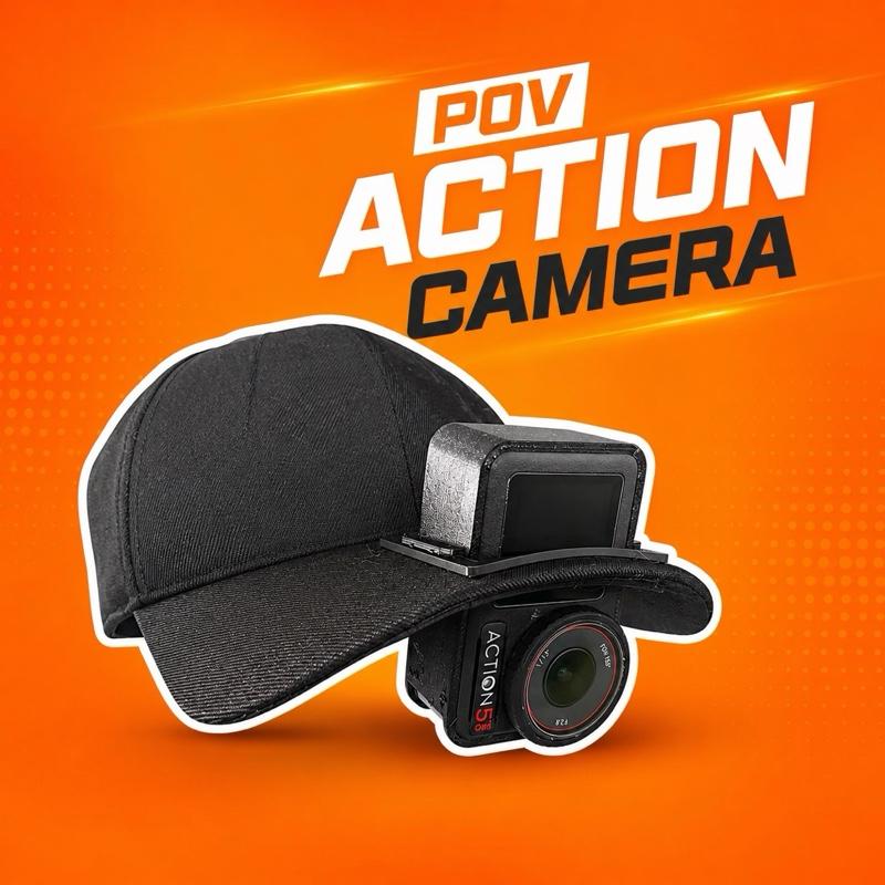 ( Mũ + khung ) Mũ Quay POV cho Action Cam Gopr - Phụ Kiện Chất Liệu Vải Dệt Khung Cao Su TPU In 3D Phù Hợp Thể Thao Nhẹ Quay Góc Nhìn Thứ Nhất