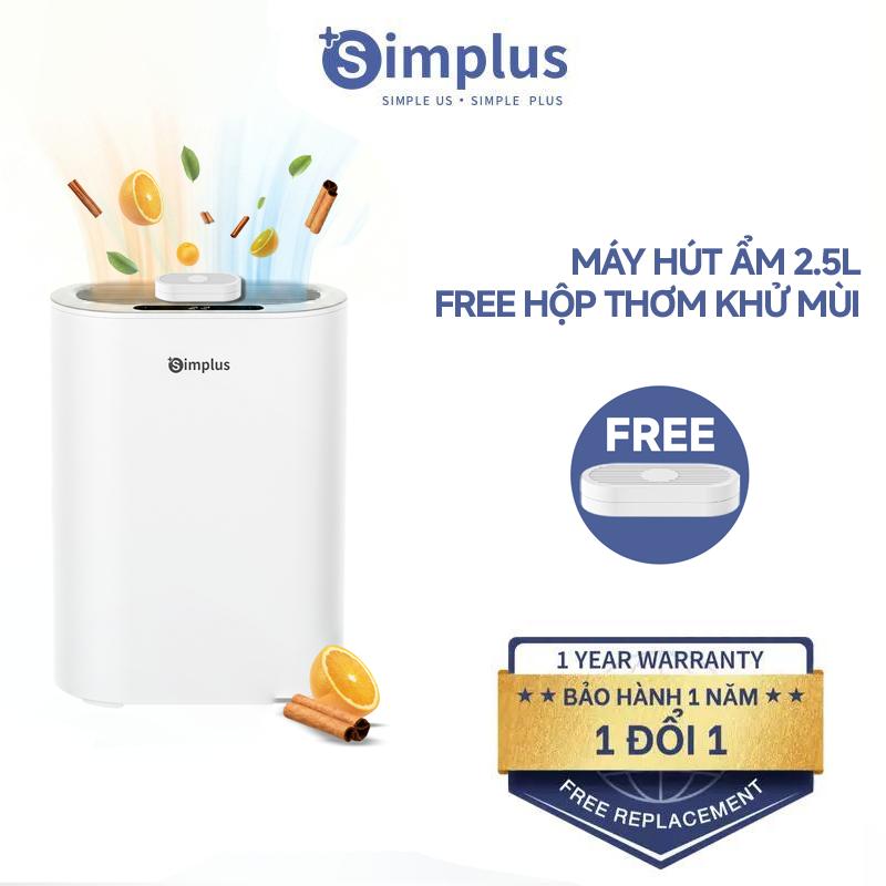 SimplusVN Máy hút ẩm công suất hút ẩm 400mL ngày Bình chứa lớn 2.5L Độ ồn thấp 35dB Phù hợp phòng ngủ phòng làm việc tủ quần áo CUSH007 Bảo Hành 1 Năm Chỉ Đổi Không Sửa