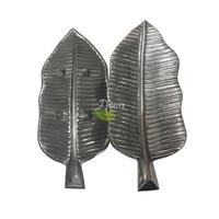 Gambar piring daun stainless 07-038 dari Daun The Gift Shop Kab. Badung 3 Tokopedia
