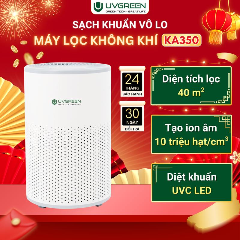 Máy Lọc Không Khí Hút Mùi Ion Âm Lọc Bụi Mịn UVGREEN KA350 – UVC LED Diệt Khuẩn Hiện Đại – Khử Mùi Phòng Ngủ Cho Trẻ Sơ Sinh Hiệu Quả - Tiết Kiệm Điện – Bảo Hành Chính Hãng