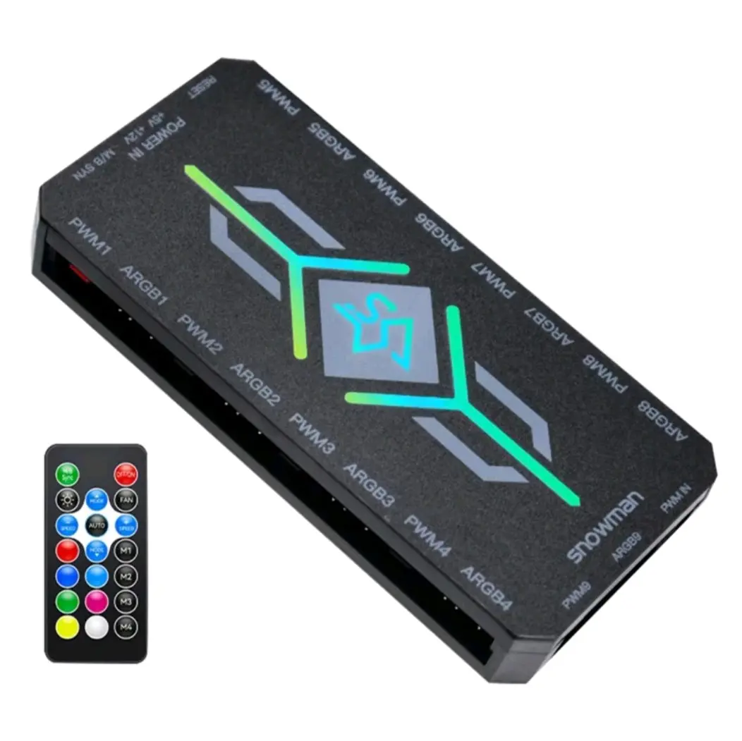 Controller Snowman ARGB 5v 3pin PWM 9 Port