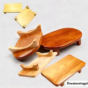 Talenan Kayu Estetik / Talenan Kaki / Alas Foto Makanan / Dekor Dapur Multifungsi Kitchenware Papan potong ayam