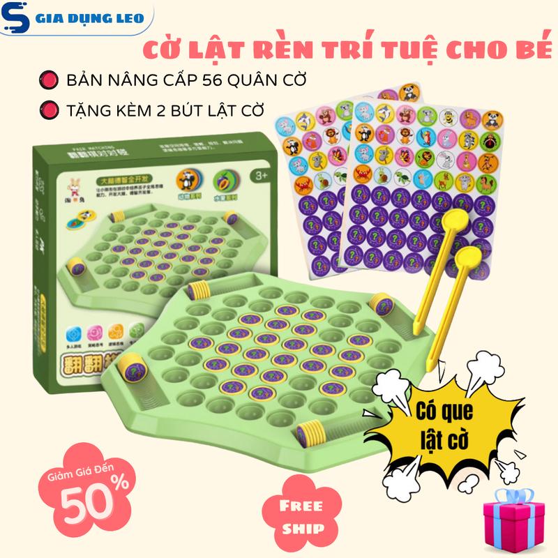 Cờ lật luyện trí nhớ cho bé bản cao cấp bộ đồ chơi cờ lật trí tuệ cho trẻ giá rẻ 56 quân cờ bằng nhựa cao cấp tặng kèm 2 bút lật cờ lật bản lớn chơi từ 2-4 người rèn luyện trí thông minh tăng khả năng tập trung