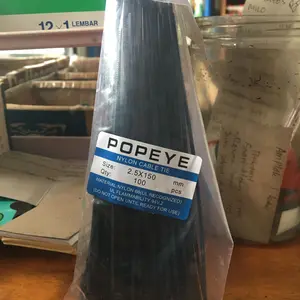 CABLE TIES 100MM 150MM 200MM 250MM 300MM TALI PENGIKAT PLASTIK KABEL TIS 10CM 15CM 20CM 25CM 30CM PER 100pc Putih Hitam