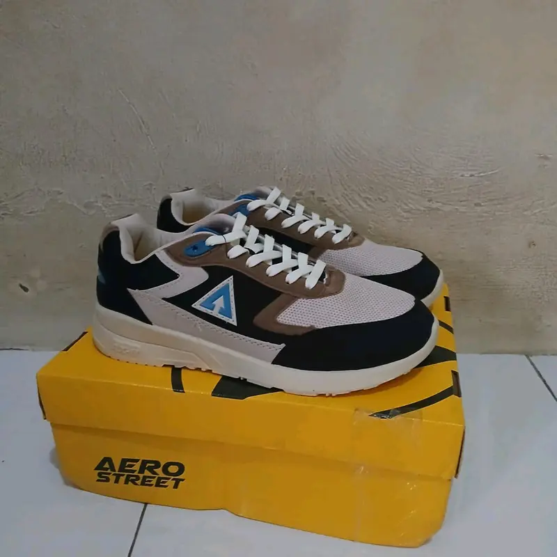 [Original] Sepatu Aerostreet 37-44 Osaka Series Krem / Putih / Abu Abu / Hitam - Sneakers Sport Pria Wanita Shoes 5
