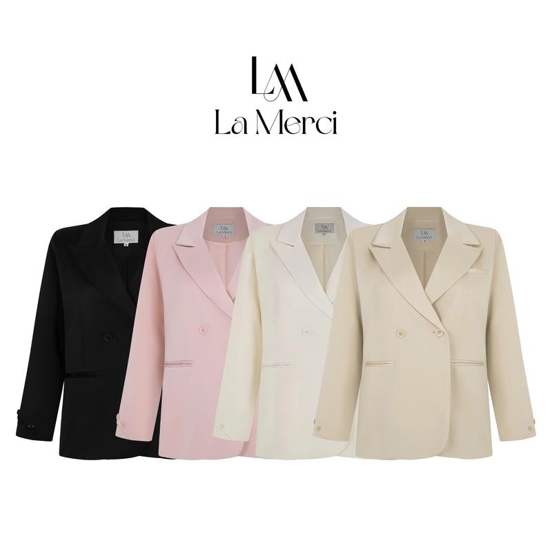 La Merci - Áo Blazer Thanh Lịch Chất Vải Lụa B11
