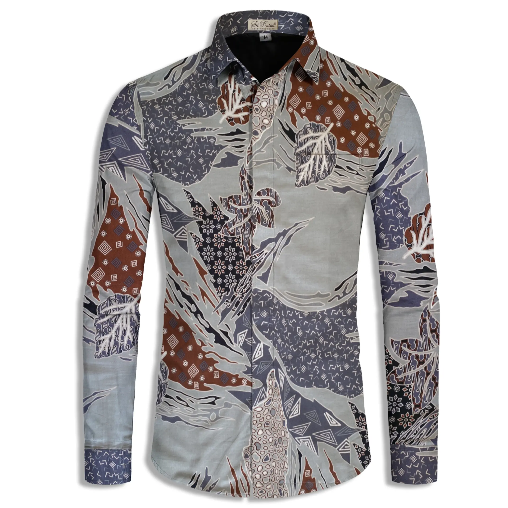 Batik Sri Ratna Solo Kemeja Slim Fit Furing Motif Respati