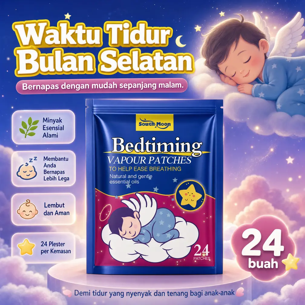 Plester Tidur Aromaterapi 24/48 Pcs Koyo Penenang Lavender Sandalwood Mengatasi Insomnia Susah Tidur Melancarkan Pernapasan Stres Gelisah Rileks Anak Dewasa Keluarga Malam Hari