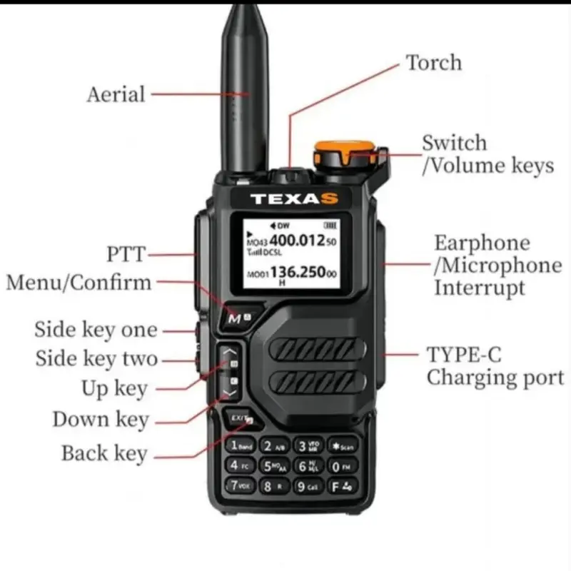 HT HANDY TALKIE TEXAS TX 3 MULTI BAND 2
