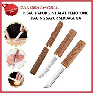 Pisau Dapur 2in1 Chef Knife Japanese Alat Pemotong Daging Sayur Serbaguna