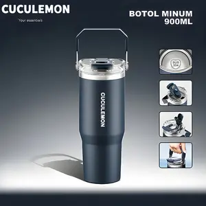 Cuculemon Tumbler Stainless Steel Bottle Kopi Vacuum Botol Minum Aesthetic Termos Air Tahan Panas Dingin
