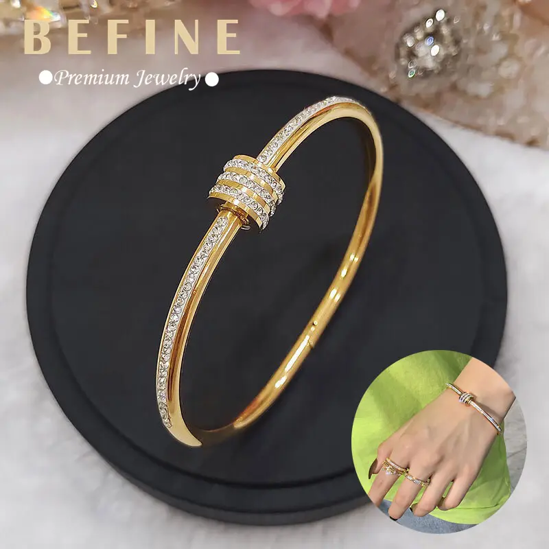 New Titanium Steel Small Man Waist Colorless Women's Bracelet    wrist wrist  band