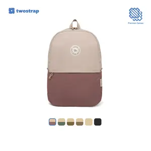 TWOSTRAP - Rustic Backpack - Tas Ransel Laptop Wanita 14 inch Slim Canvas Anti Air Sekolah Kuliah