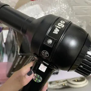 Wigo Hair Dryer W-900 taifun black 650 watt Hitam Kering Silver