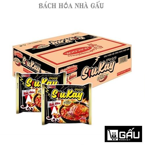 Thùng 24 Gói Mì Hải Sản/Bò SiuKay/Gà Xốt Phô Mai 129g