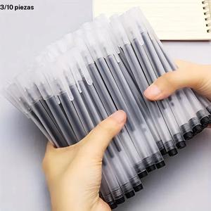 Pluma de gel translúcida esmerilada de 0.5mm, 3/10pcs Pluma para escribir, Papelería para estudiantes para el hogar, la escuela y la oficina