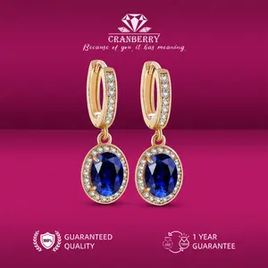 OS1-E24 Anting Wanita Cranberry Premium Anti Luntur Berubah Warna Garansi 1 Tahun Fahshion Accessories Size Adjustable Kualitas Grade VVS1 Aksesoris Anting Nikah Elegan COD