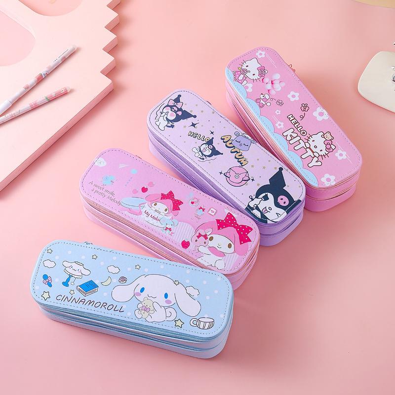 Hộp đựng bút chì hai lớp dung tích lớn không gian rộng rãi họa tiết hoạt hình rõ nét và bền pencil case second floor hộp bút nữ hộp bút nhiều ngăn cấp 2 cho nữ