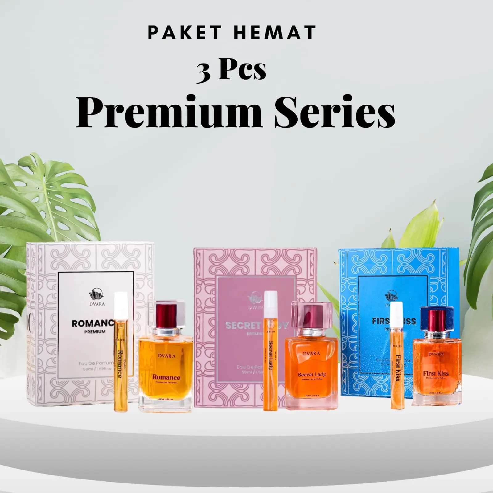 PAKAT 3 BOX PARFUM PREMIUM SERIES WANGI TAHAN LAMA BOX MEWAH ELEGANT SERI PREMIUM DVARA PERFUME COWOK CEWEK BUY 1 GET 2 PARFUM UNISEX COWOK CEWEK PRIA WANITA