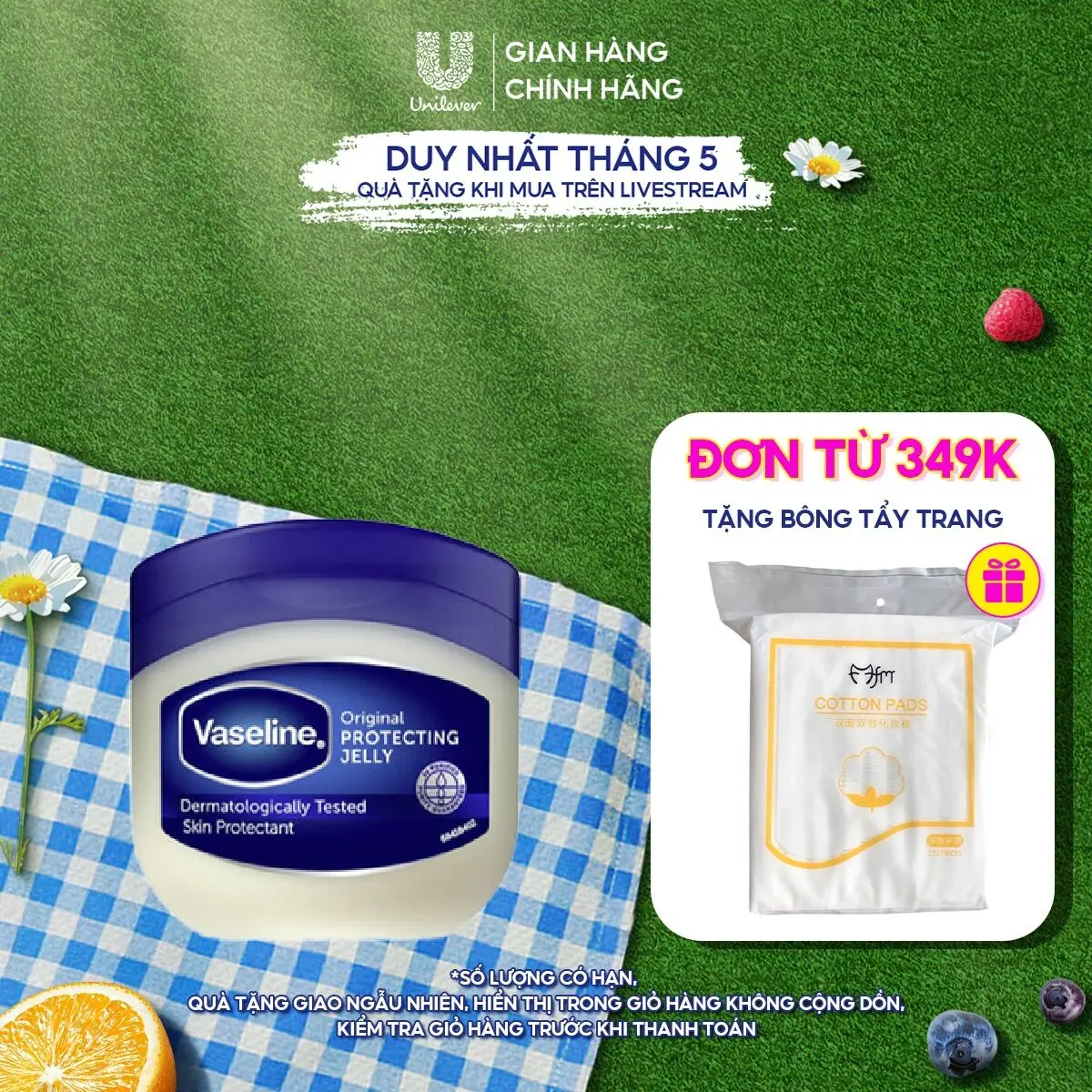 [Live] Sáp dưỡng ẩm Vaseline 50ml Original Protecting Jelly