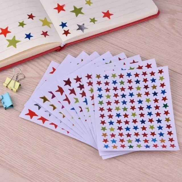 Colorful Reward Sticker Star Stiker Bintang isi ±10 lembar