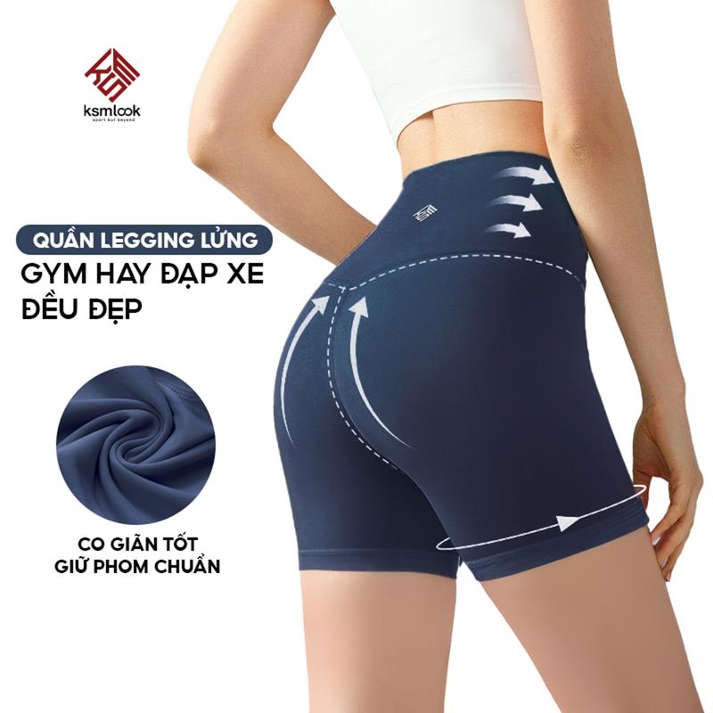 DEAL ĐỘC QUYỀN TRÊN LIVE Quần Legging Đùi Thể Thao Nữ KSM Tập Gym Yoga Dance Nhảy Cạp Cao Nâng Mông Tôn Dáng Cao Cấp Vải Mềm Thoáng Khí QLG603 Tập Yoga Sport