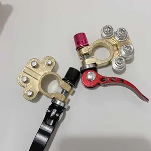 Terminal Kepala Aki Mobil Bahan KUNINGAN Klem Accu Mobil Tembaga Murni Aki Terminal Tutup 2pcs Tutup Kepala Aki Mobil Kepala Aki Klem Aki Bahan Tembaga Murni Arus Stabil Lindungi Baterai