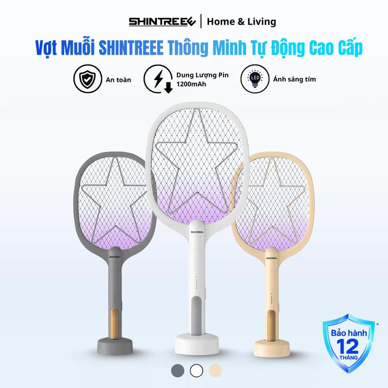  Vợt Muỗi Đa Năng SHINTREEE Để Bàn Kiêm Đèn Bắt Muỗi Thông Minh Tự Động 2 Trong 1 Bảo Hành 12 Tháng 