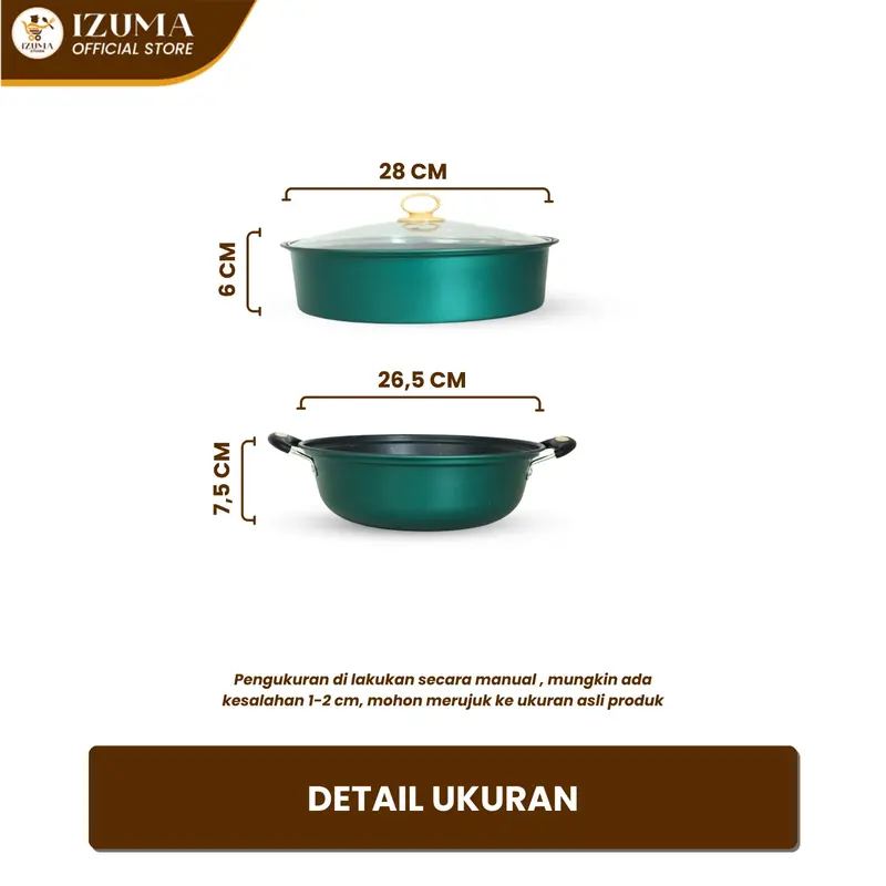 Panci Pengukus 28CM Anti Lengket Model A083 dengan 2 Tingkat - Kitchenware 5
