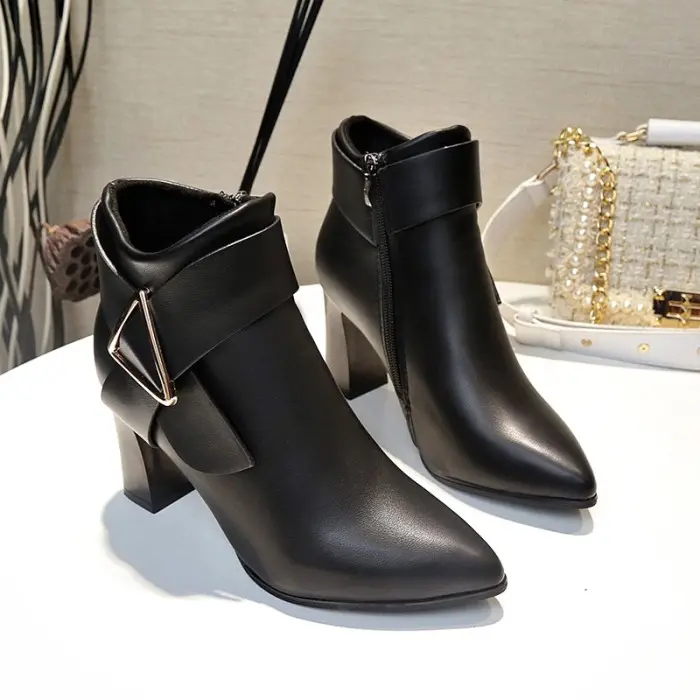 Bagus [Jy] 1506 Sepatu Wanita Heels Hak 911 Boots Elegan Canti 4