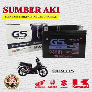 Aki Motor  Kharisma, Kirana, Revo, Beat, Supra X 125, Vario 110, Scoopy, Astrea Star, Prima, CS-1, Shadow 90  125 GTZ5S MF Aki Kering Motor Sonic Motorcycle Baut