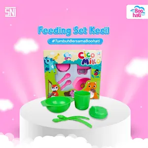 Boohati - Cico Miko - Set Alat Makan Bayi Kecil BPA Free | Sendok Garpu Piring Bayi Food Grade