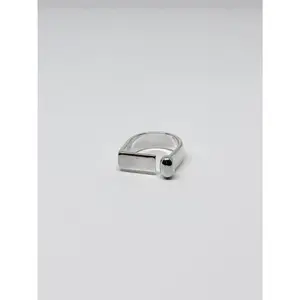 AMBER Ring / cincin lapisan silver / cincin unisex / cincin bulky edgy / cincin silver plated