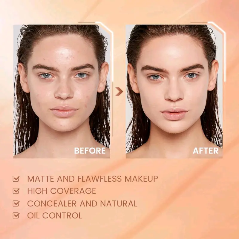 FOCALLURE Foundation Travel Size Long-Lasting Oil Control High Coverage 5g 1