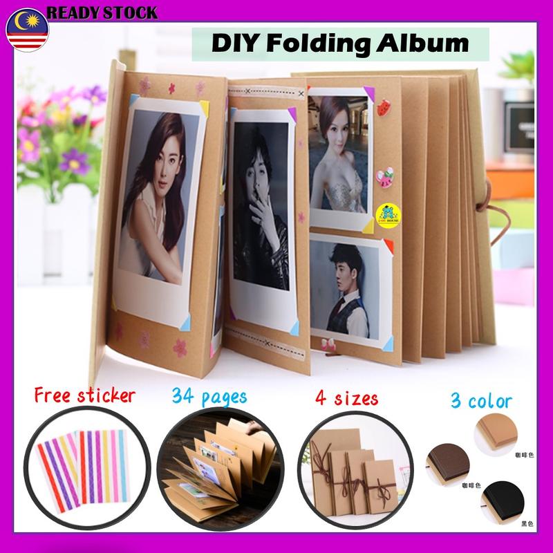 Creative DIY Folding Page Album Notebook Accordion Photo Album - TikTok ...