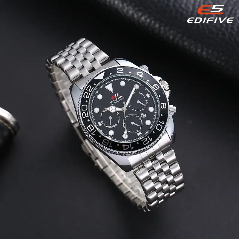 Edifive Watch Jam Tangan Pria Analog Chronograph Dua Warna IT8040