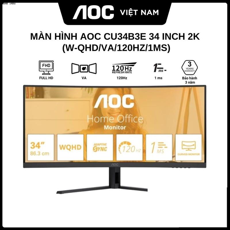 Màn Hình Gaming AOC CU34B3E 34 inch 2K (W-QHD/VA/120Hz/1ms)