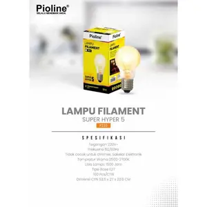Bohlam Pijar PIOLINE 5Watt Lampu Pijar PIOLINE 5W Super Hyper 5 - PS55